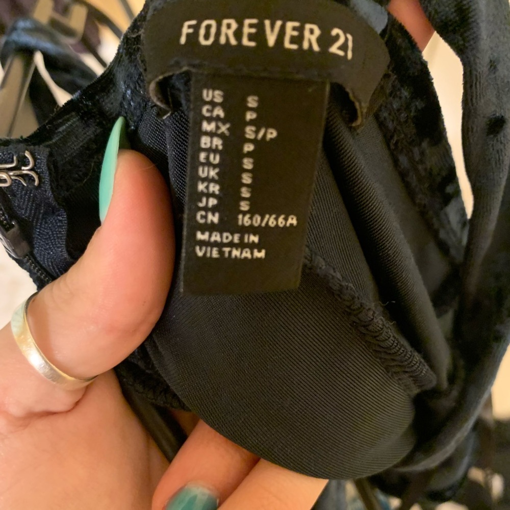Forever 21 small velvet romper